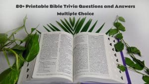Printable Bible Trivia Questions and Answers Multiple Choice